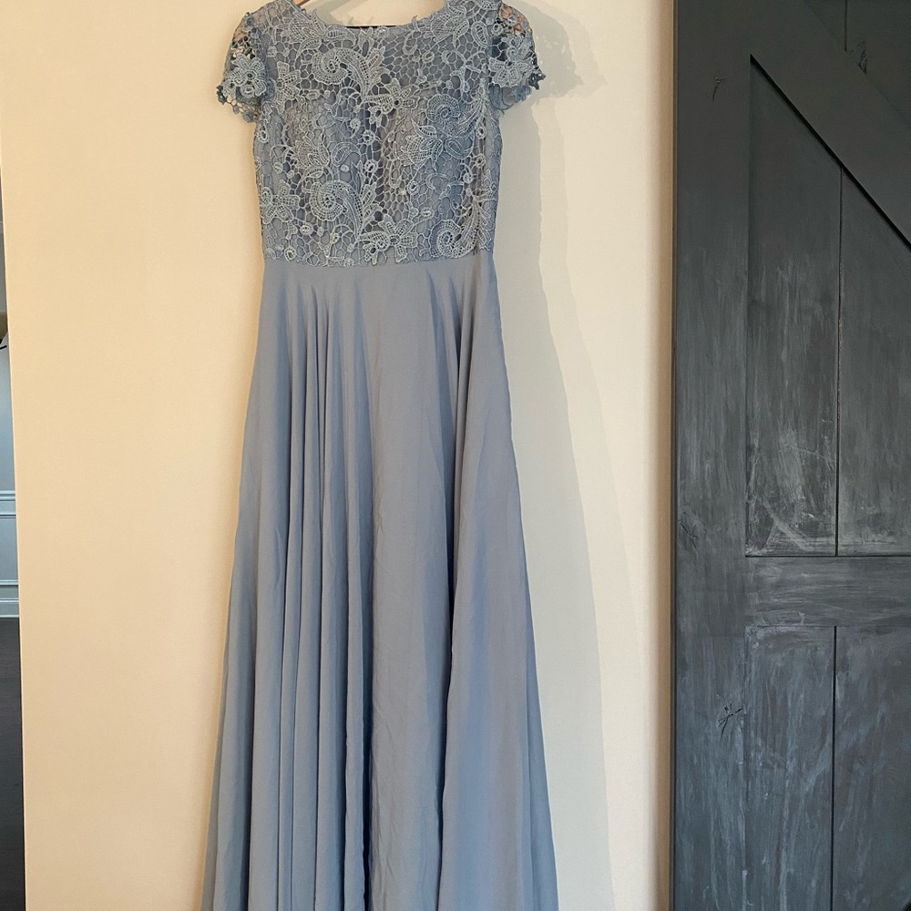 Long Chiffon Lace Dress